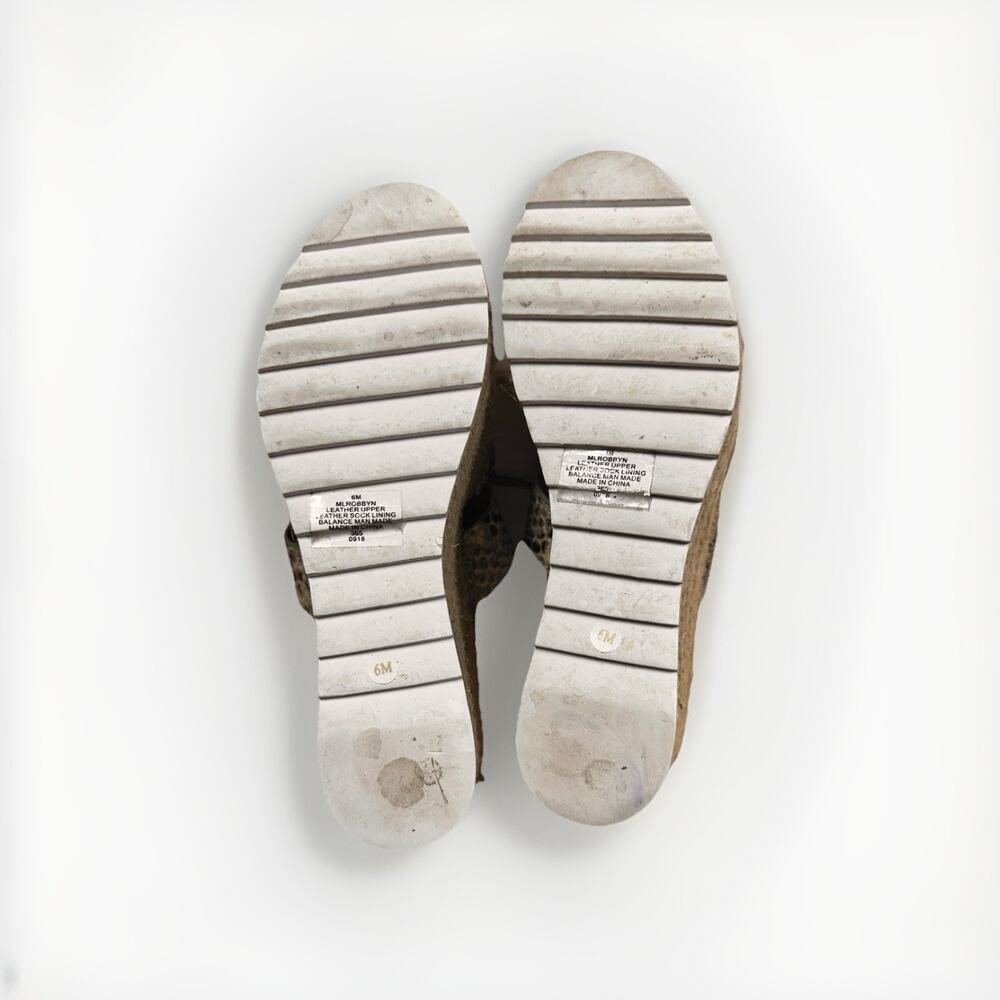 Marc Fisher Python Snakeskin Robbyn Espadrille Si… - image 5